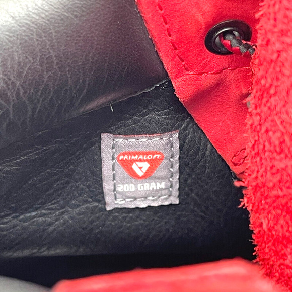 Timberland Premium Boot Primaloft 200g Leather Slip Resistant Red Us Size 6.5 - Picture 11 of 16